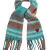 GRAVER [BAG&ACC] Heart Smile Embroidered Bold Check Muffler_Emerald
