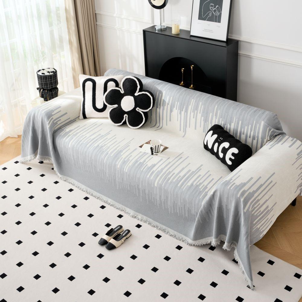 Funda Sofa Home Chenille Gradient Sofa Mat Throw Blankets All-season Camping Picnic Blanket Cover Sofa Cover