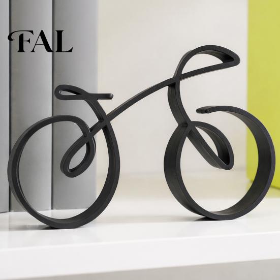 Abstract Bicycle Sculpture 3D Printed Ornament, Desktop Bike Sculpture, Creative Art Figurine, Modern Minimalist Cycling Decor for Home Office