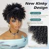 Foreign Trade Explosions African Small Curly Hair Bangs Adjustable Medium Integrated Headband Wig High-Temperature Silk