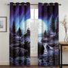 Гостиная спальня кухня балкон украшение окна шторы звездная ночь волк животные шторы свирепые властные 2 шт