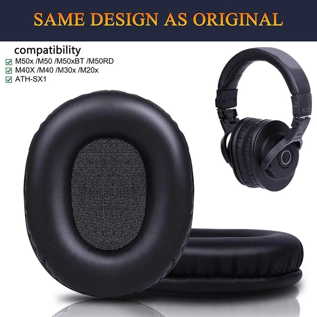Replacement Ear Pads for ATH M50X,M50XBT,M40X,M30X,M20X,MSR7,SX1,AT Foam Cushion,DJ Studio Noise Isolation Repair Parts