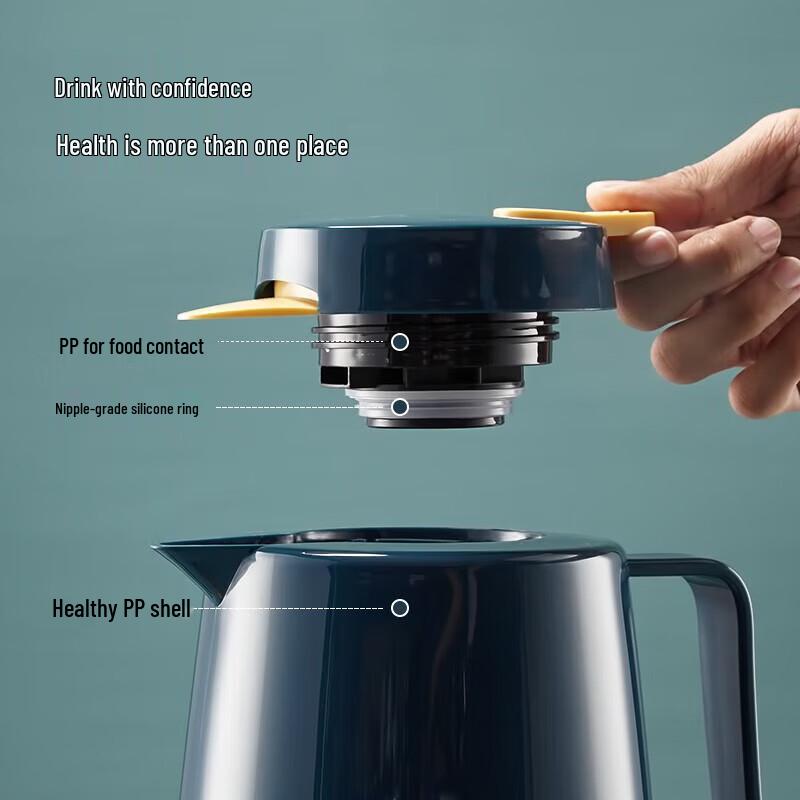 Maxcook Glass Lined Vacuum Insulated Thermos