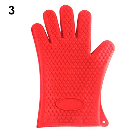 Silicone Kitchen Heat Resistant Glove Pot Holder Baking BBQ Cooking Oven Mitt