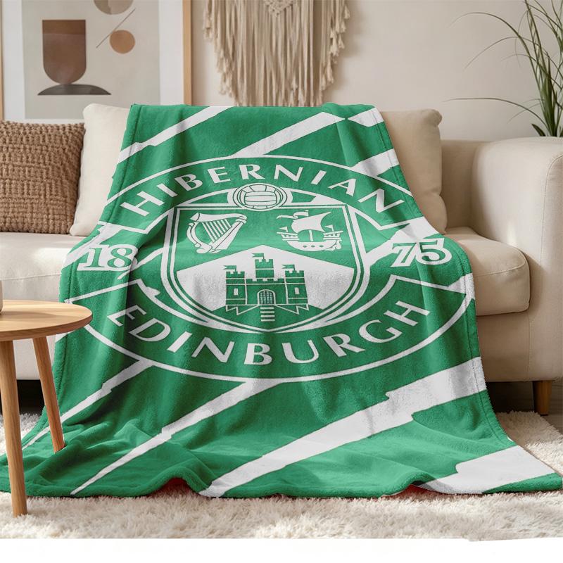 Hibernian Edinburgh Soft and comfortable flannel Suitable for sofas living rooms outdoor camping travel and also makes a great anniversary gif