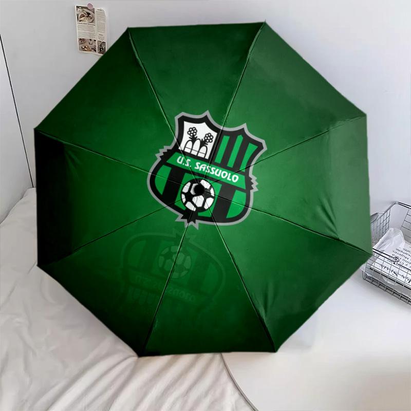 Зонт-автомат с узором US Sassuolo Calcio, портативный и складной дизайн, 8 спиц, рождественский или праздничный подарок.