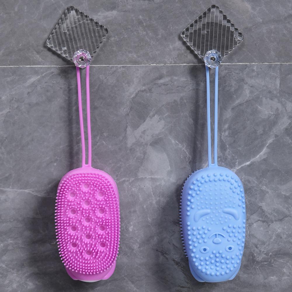 Восстанавливающая двухсторонняя силиконовая щетка для ванны - ультраэффективное отшелушивающее и очищающее поры средство - обеспечивает успокаивающий массаж для сияния кожи