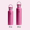 Standard Mouth Stainless Steel Water Bottle, 24oz (709ml), Leaf Design, Insulated (Official Japanese Product)