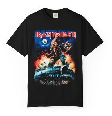 Футболка с концерта Iron Maiden World Tour 2025 в Будапеште, графическая футболка с двусторонним принтом