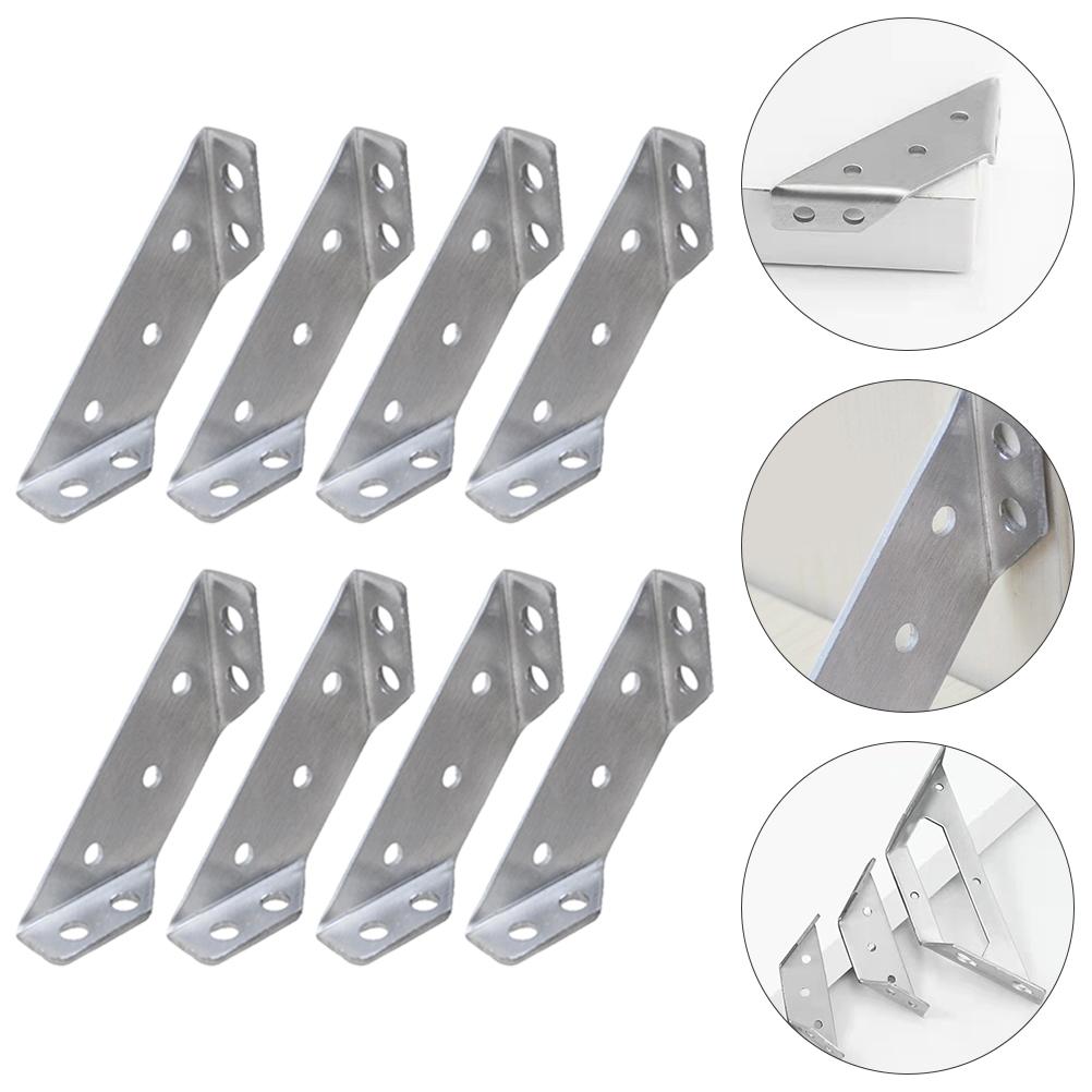 12 Pcs Shelf Bracket Connection Corner Trapezoid Angle Trapeziform Brace Square Code Brackets 90 Degree Support