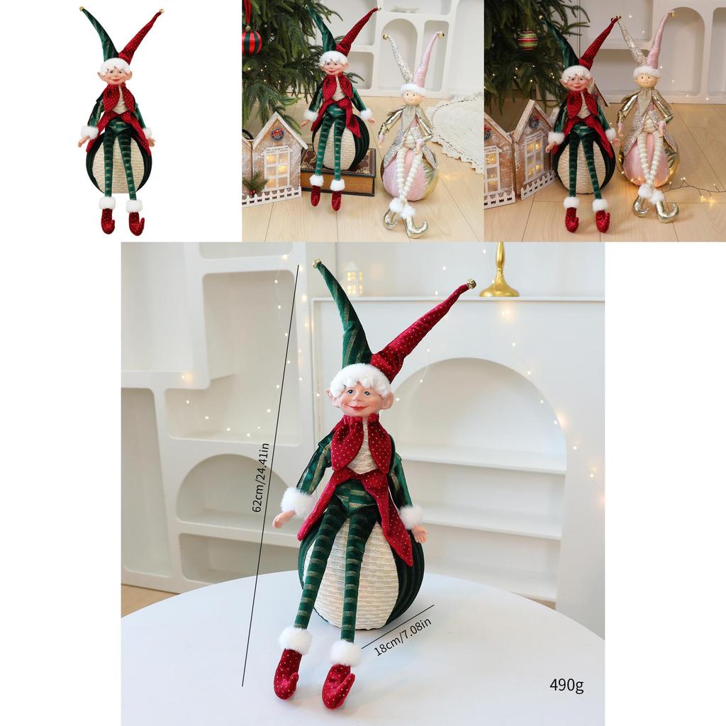 Christmas Elf Decorations Plush Fabric Holiday Ornaments For Home And Commercial Use