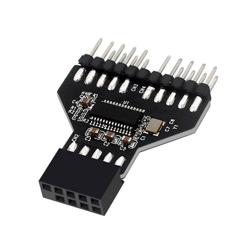 Usb 2.0 1–2 порта 9-контактный кабель-адаптер Разъем для материнской платы на передней панели