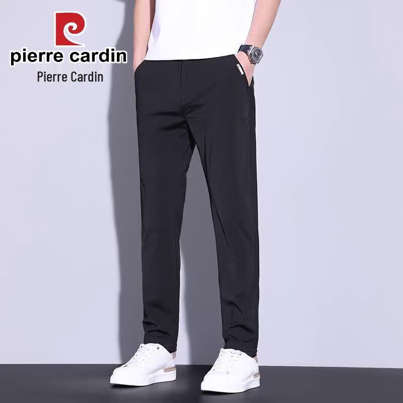 Pierre Cardin Мужские повседневные брюки прямого кроя 2026 года из ледяного шелка, быстросохнущие
