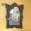 Mirror Ghost Wall Sculpture Spectral Goddess In The Mirror Wall Plaque Decoration Gothic Wall Sign for Halloween Home Decor