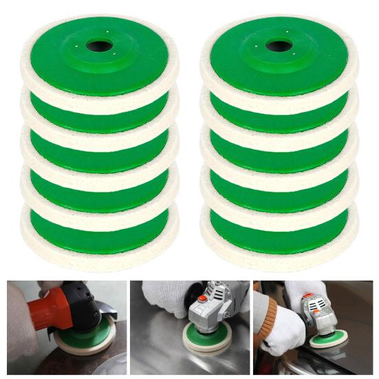 10 шт., шерстяной войлок, полировальные колесные диски, износостойкие, широко используемые полировальные полирующие колесные диски, запасные части