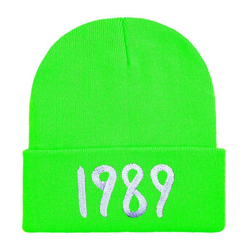 Embroidery flower knitted hat digital wool hat outdoor cycling pullover hat