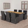 Day and Night - Day and Night Garden Dining Set 7 Pieces Black Synthetic Rattan