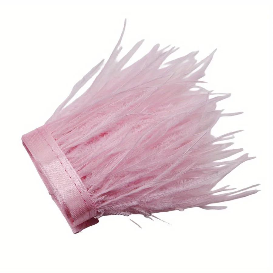 1/10М Натуральное перо Черные страусиные перья Отделка Поделки Сделай сам Перьевая лента Изготовление ювелирных изделий Свадебная вечеринка Рождественский декор 8-10см