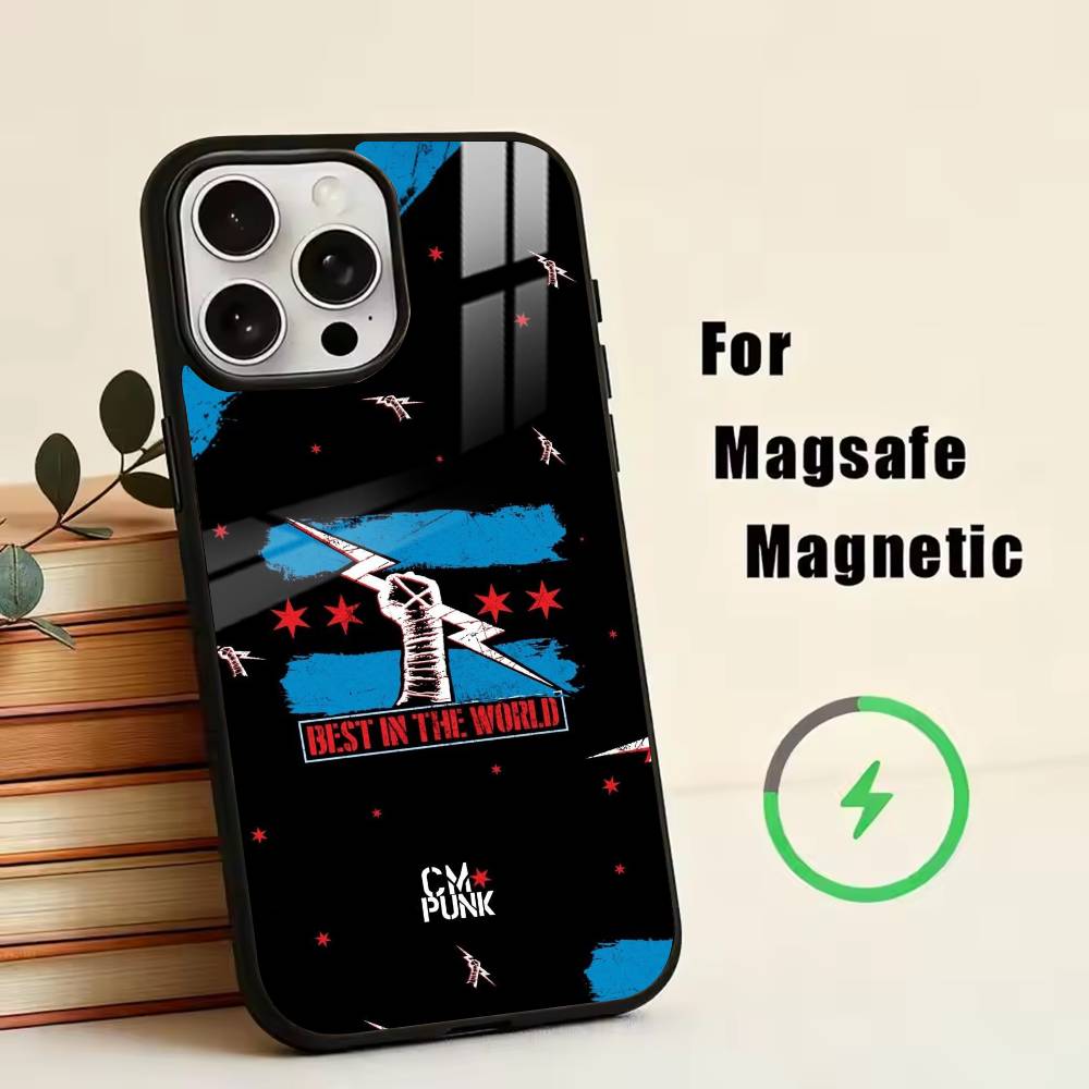 CM P-Punk Phone Case For iPhone17,16,15,14,13,12,11 Plus,Pro Magnetic For Magsafe Wireless Charging