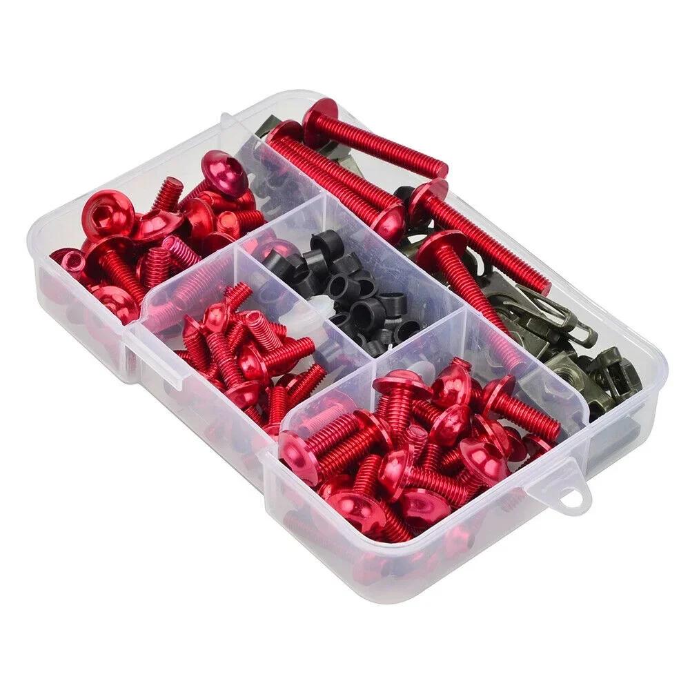 177 шт. Комплект болтов для обтекателя ветрового стекла мотоцикла, украшение кузова автомобиля