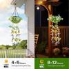 Colorful Solar Butterfly Lights for Spring & Summer Garden, 2 Pack Hanging Lights with Fluttering Butterflies & Flowers, IP65 Waterproof Outdoor Ivy S