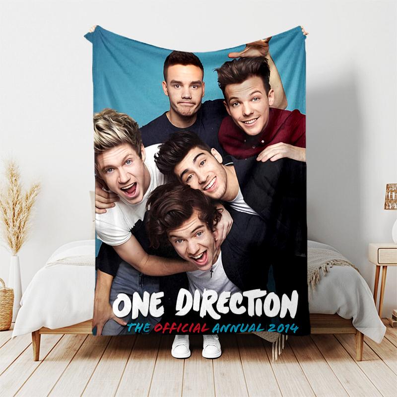 1pc Blanket One Direction Print Design, Lightweight Blanket for Sofa, Bed- Soft &Warm, Gift for All Seasons like Christmas, Halloween