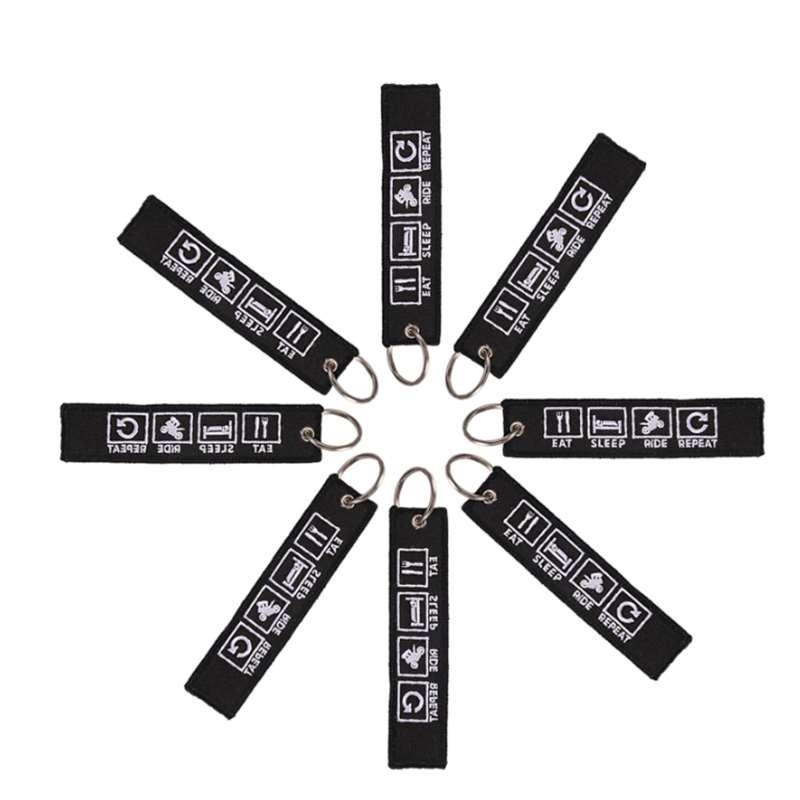 Брелок мотоциклиста "Ешь-спи-гоняй-повтори"