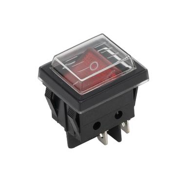 16A 250VAC / 20A 125VAC Кулисный переключатель 2 положения 4 контакта Аксессуар KCD4 ВКЛ ВЫКЛ