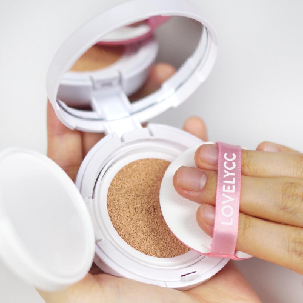 Lovelycc Pink Cover Essence Sun Cushion Spf50+ Pa+++ 15g