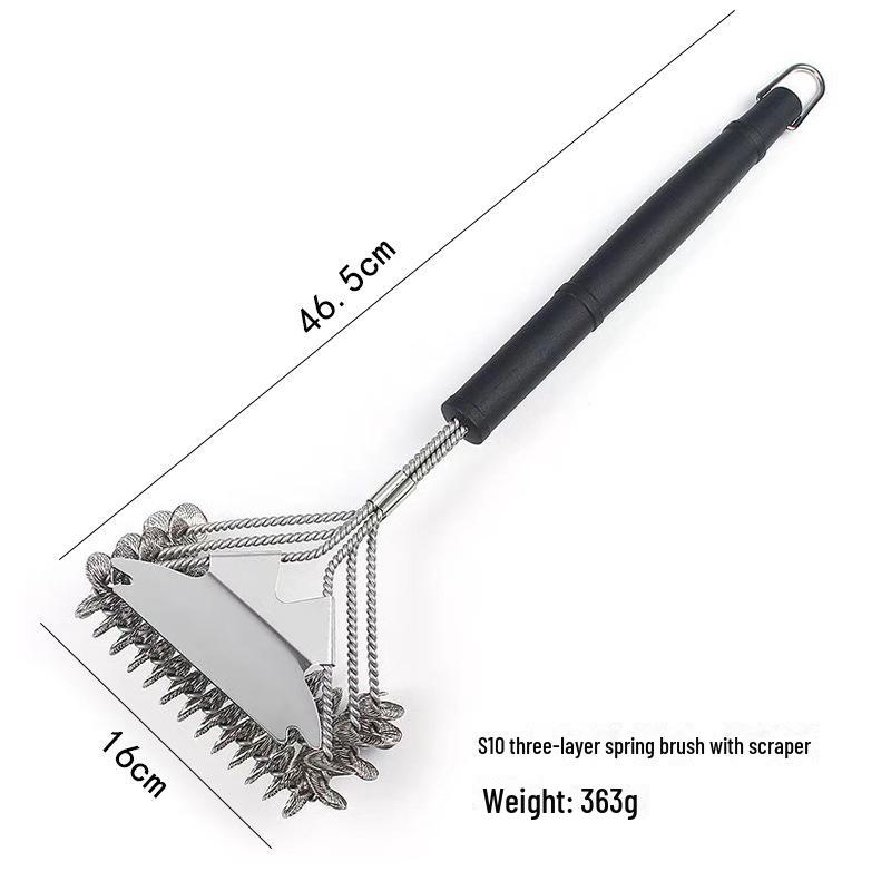 Набор из металлической щетки и сетчатой щетки для чистки гриля-барбекю