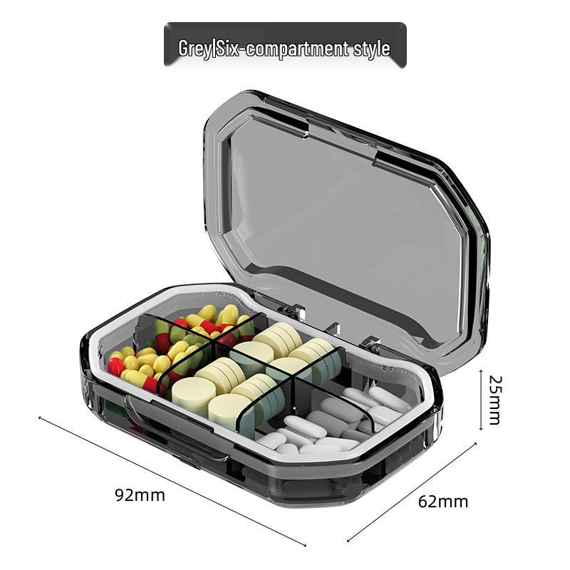 Portable 7-Day Large Capacity Pill Box with Splitter