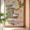 Hand-painted Flower Bird's Nest Window Stickers, Living Room Balcony Glass Decoration Stickers, Window Beautification Stickers