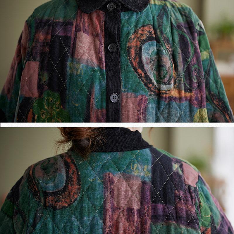 Хлопковое льняное пальто, женское зимнее длинное утолщенное удобное пальто в стиле ретро, ​​женское свободное повседневное теплое пальто