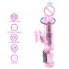 Вибраторы-кролики с двумя двигателями 12 скоростей Дилдо 360° вращение Массажер точки G Стимулятор клитора Игрушки для взрослых для женщин Секс-шоп