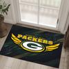 Green Bay Packers Design Crystal Velvet Carpet Cozy Non?Slip Printed Rug For Bedroom Living Room Entrance