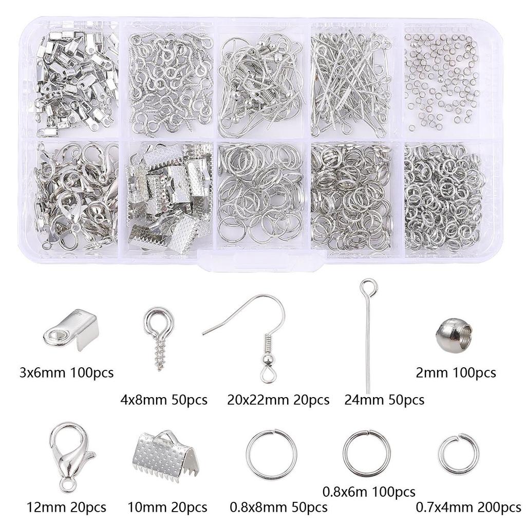 1Set/box Metal Charms Clasps Hook Earring Needle for DIY Accessories Jewelry Making