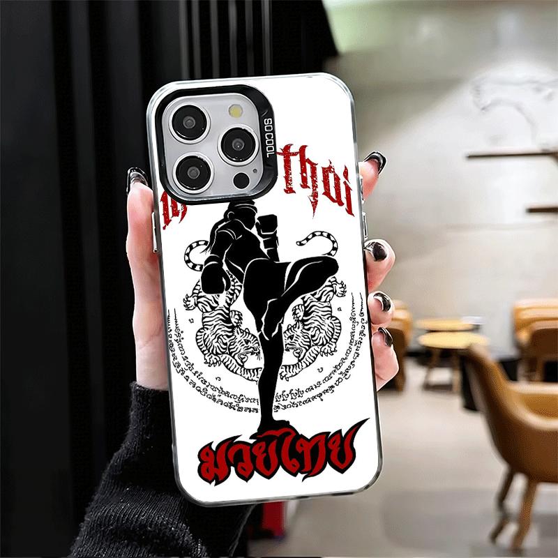 Ударопрочный чехол для телефона Муай Тай Бокс для iPhone 17 Air 16 16E 15 Pro Max 14 Plus 13 Mini 12 Задняя крышка Противоударный Fundas