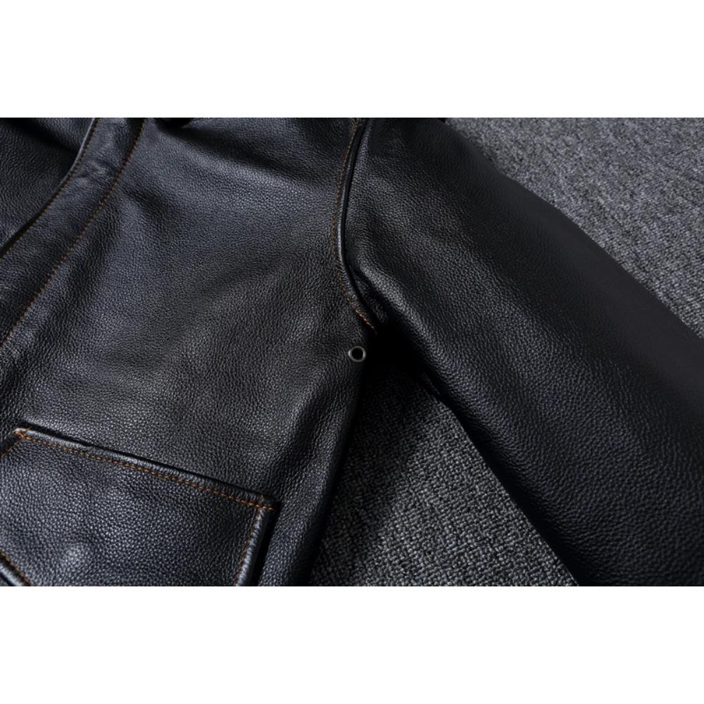 Chinese Size Men Leather Jacket Real Cowhide A2 Pilot Jacket Air Force Flight Jackets Men's Leather Aviator Jacket