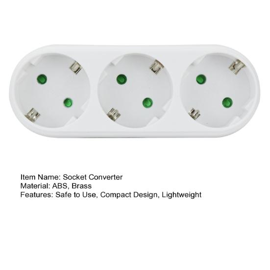 Адаптер розетки Вилки Преобразователь мощности Компактный Портативный 250 В/16 А Вход