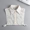 Womens Lapel Shirt Detachable Collar Half Shirt Blouse Tops Female Sweater False Collar Pointed Fake Neckwear Collar Decor