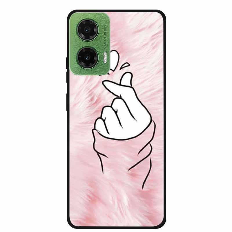 Silicone Painted Cover For Motorola Moto G35 G55 Case Luxury Animal TPU Silicone Soft Back Cover For G55 5G Black Bumper MotoG35