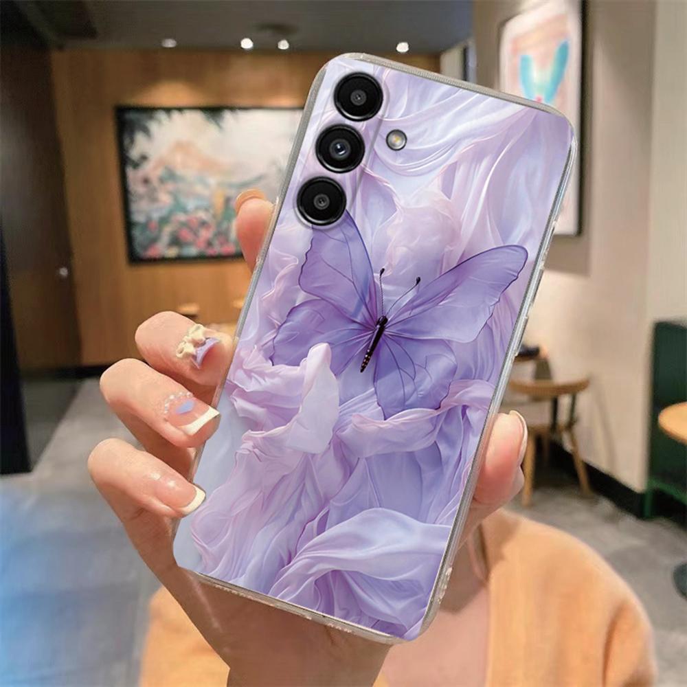 Чехол для телефона Samsung Galaxy A55 A54 A14 A34 A24 A25 A35 A10 A22 A32 A21S Белый Леопардовый Мраморный Художественный Прозрачный Clear Чехол