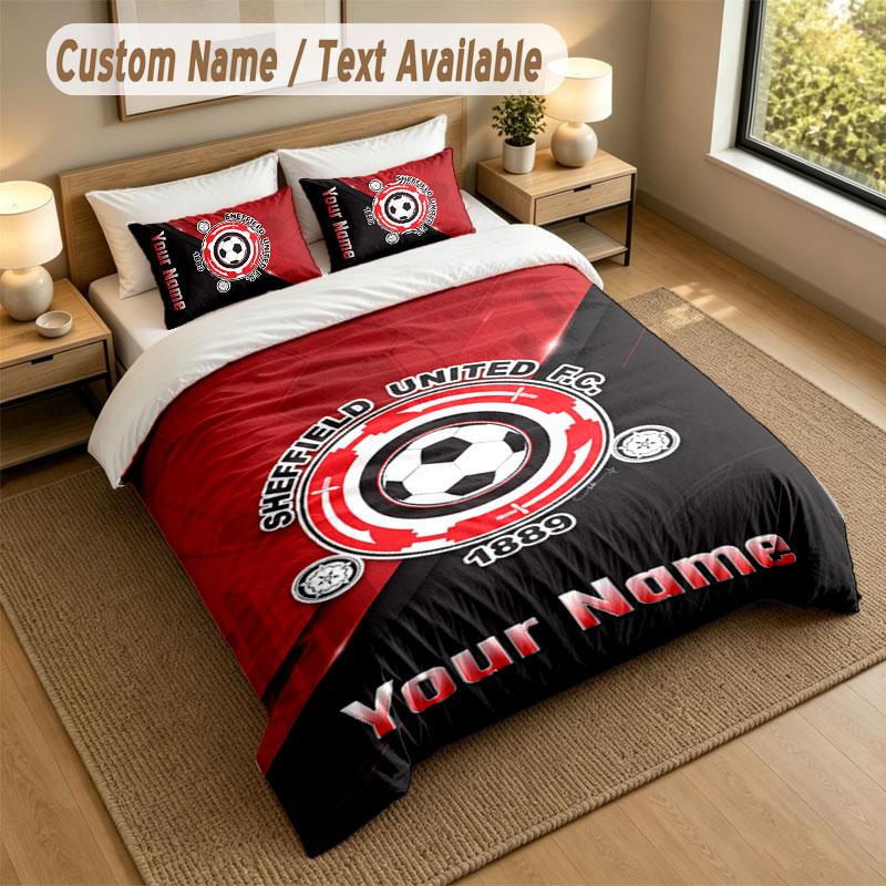 Комплект постельного белья 1 пододеяльник 2 наволочки Принт Sheffield United FC Мягкое постельное белье Декор спальни