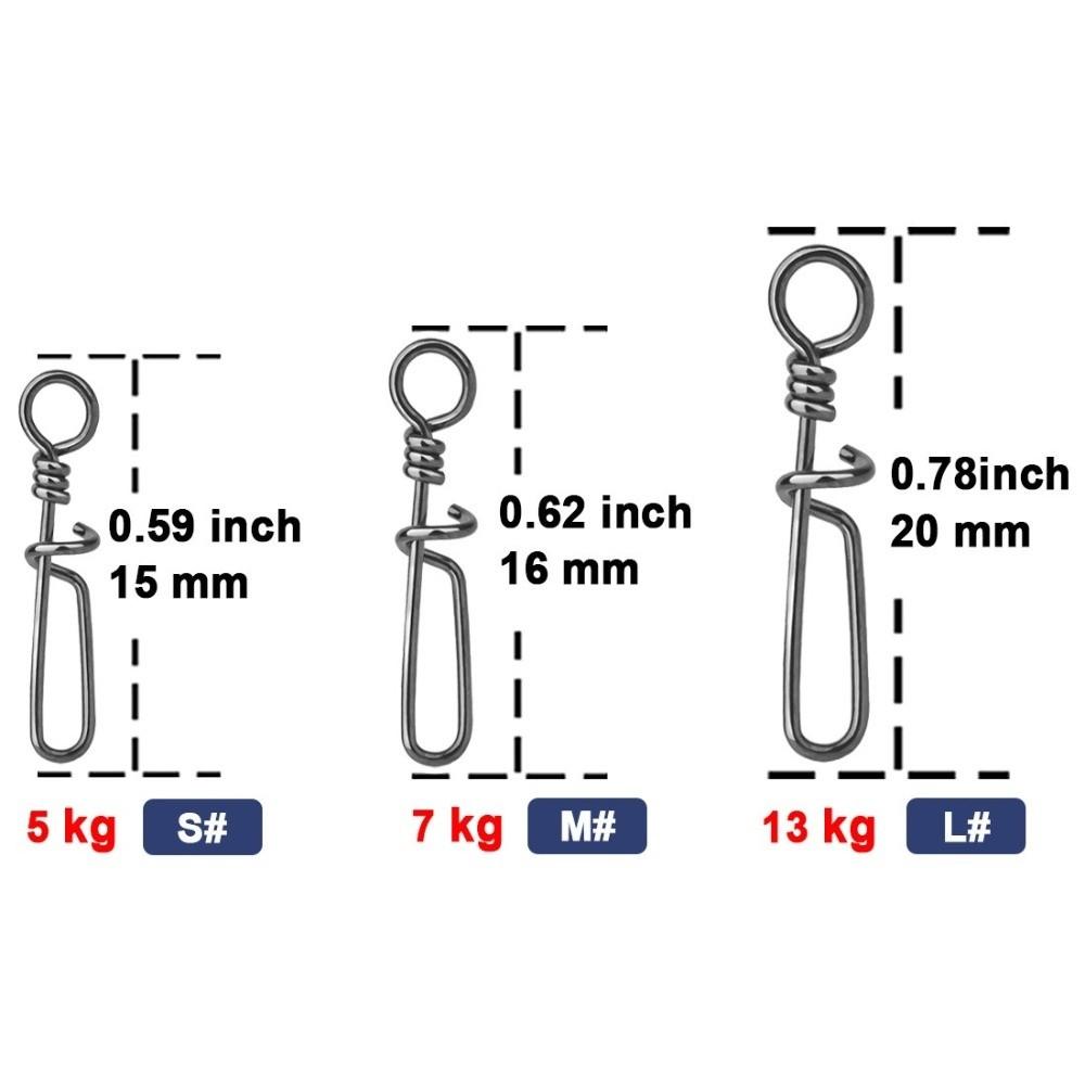 50pcs Pack Quick Change Design Coastlock Snap Quick Change Lure Clip  Bass Fishing