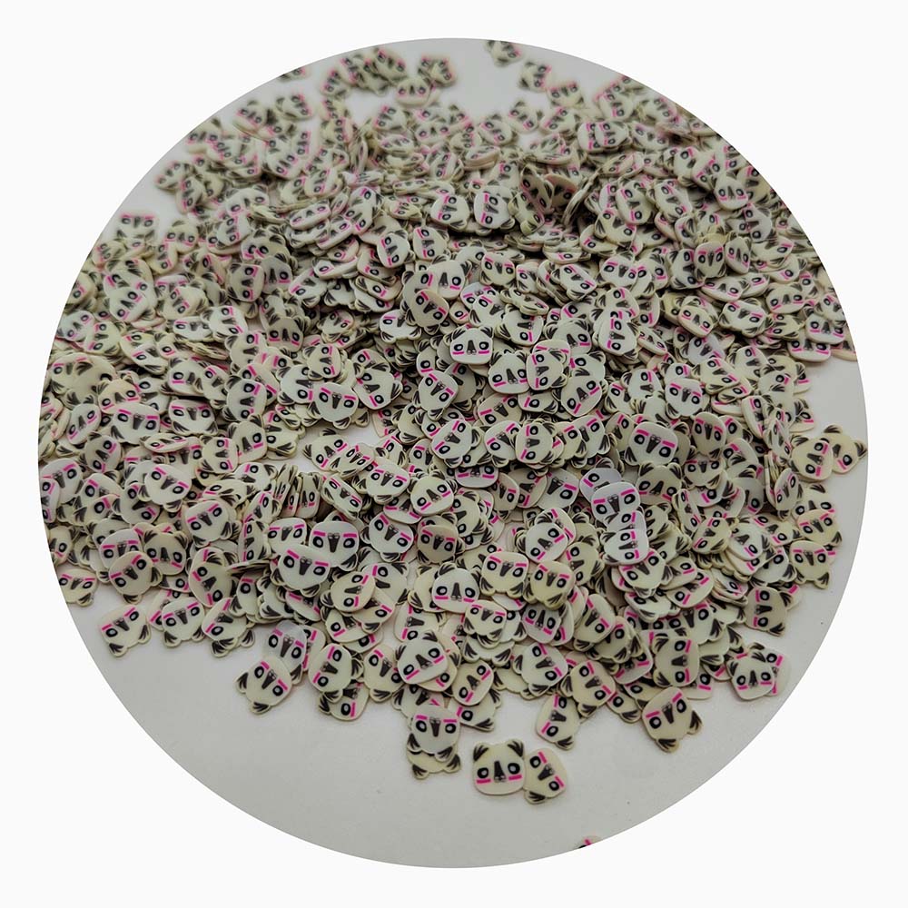 500g/Lot Polymer Clay Panda Slices Cute Cartoon Animal Sprinkles for Toys Nail Arts Decoration DIY Slime Crafts DIY Accessories