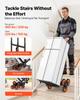 Stair Climbing Cart, 100 kg Stair-Climbing Capacity, Heavy-Duty Folding Trolley Cart with Telescoping Handle, 6 Wheels and 2 Bungee Cords, Stair
