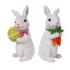 Смоляной Материал Пасхальный Кролик Украшение Стоящая Конструкция Мультяшный Стиль Статуэтка Кролика Поделка для DIY Милый Внешний Вид Фигурка Кролика