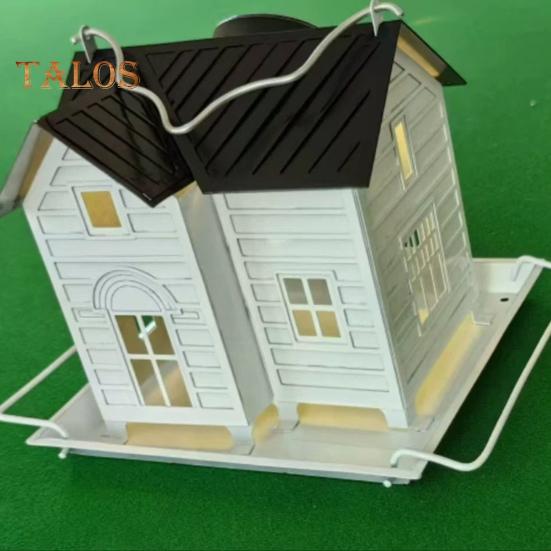 Кормушка для птиц, подвесной металлический домик для птиц, кормушка с солнечными лампами, уличный фонарь, декор для сада, уникальные подарки для мамы, бабушки, Рождество