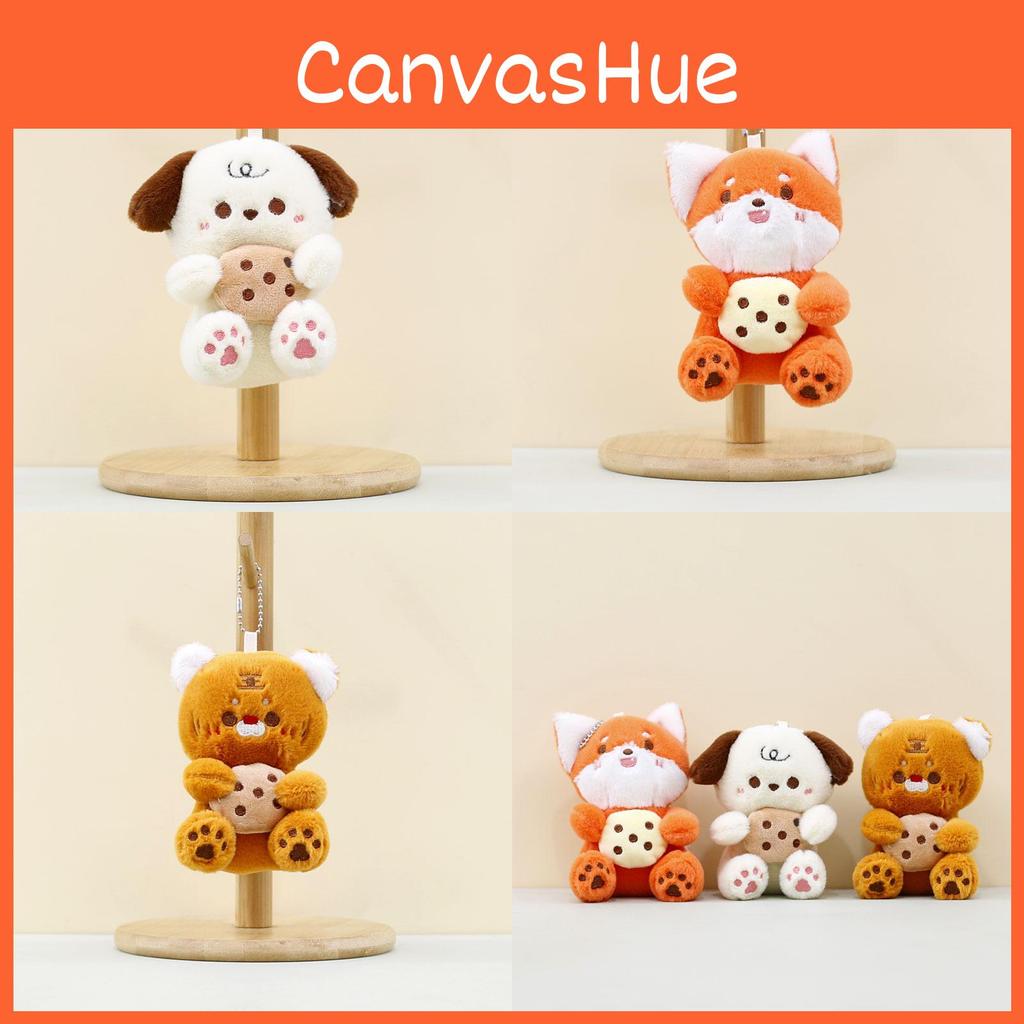 Adorable Cartoon Dog Plush Toy Cute Stuffed Animal Keychain Bag Charm