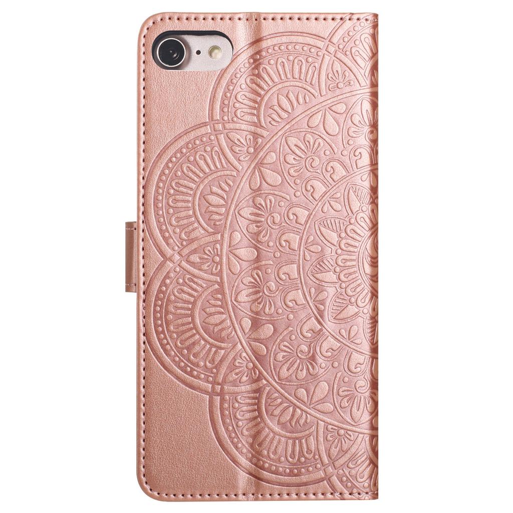 For iPhone 6/6s/7/8/SE (2020)/SE (2022) Case Flower PU Leather Magnetic Wallet Flip Phone Cover